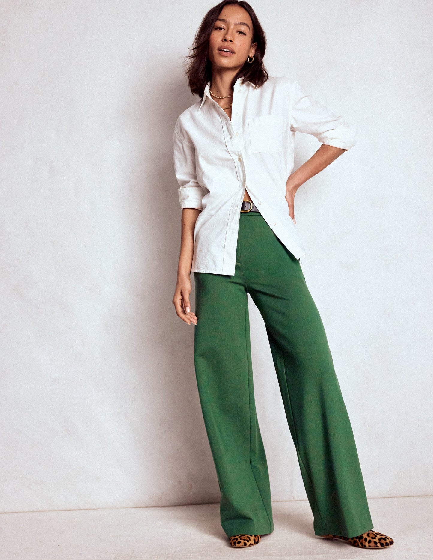 Belgravia Ponte Pants-Hunter Green