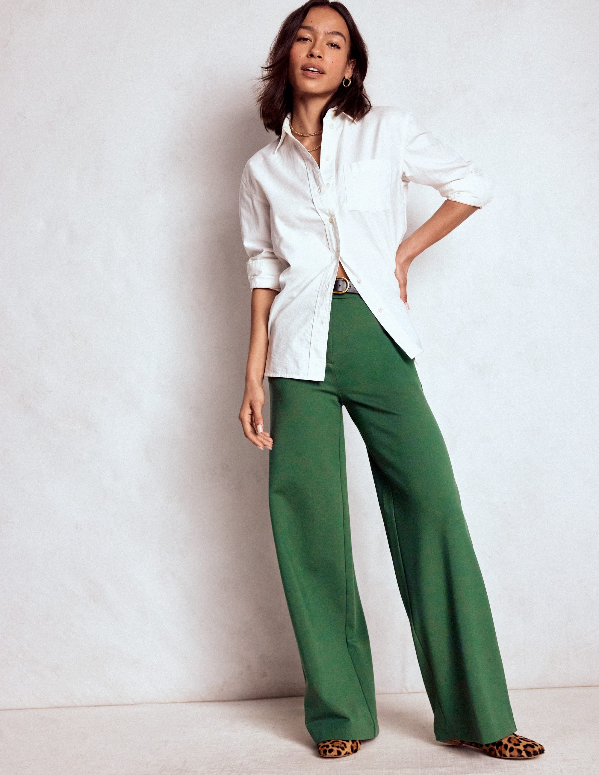 Belgravia Ponte Pants-Hunter Green - Image 1