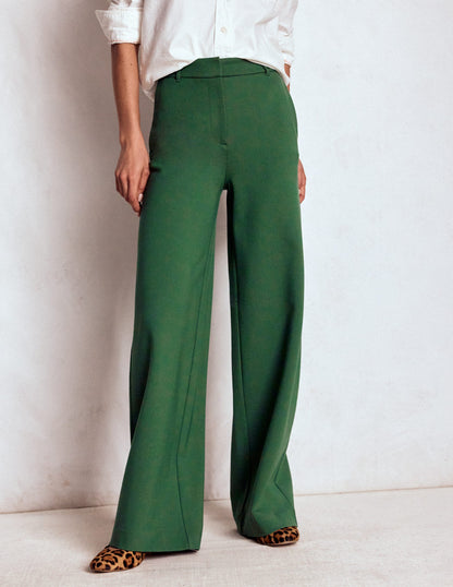 Belgravia Ponte Pants-Hunter Green-4