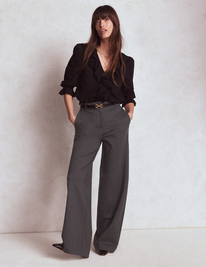 Belgravia Ponte Pants-Charcoal Grey-1