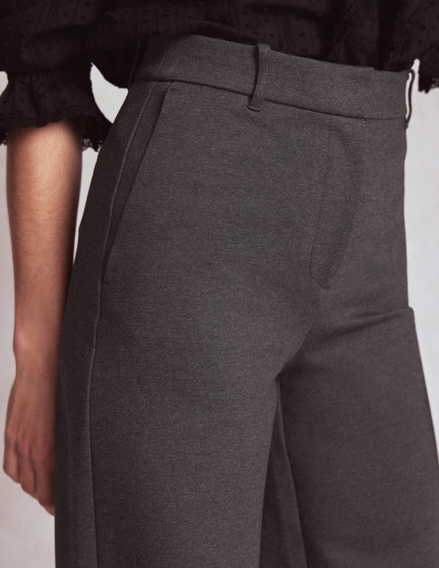 Belgravia Ponte Pants-Charcoal Grey