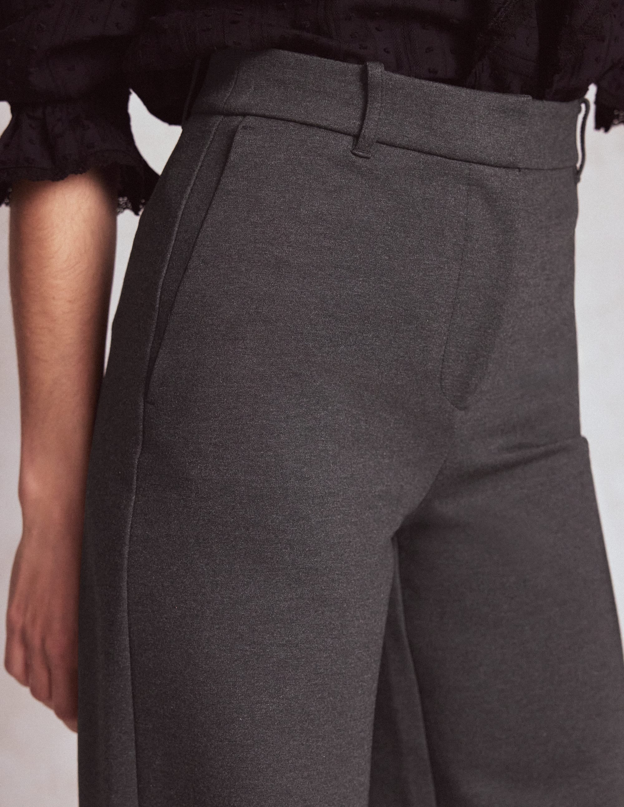 Belgravia Ponte Pants-Charcoal - Image 2