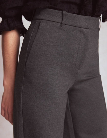 Belgravia Ponte Pants-Charcoal Grey-2