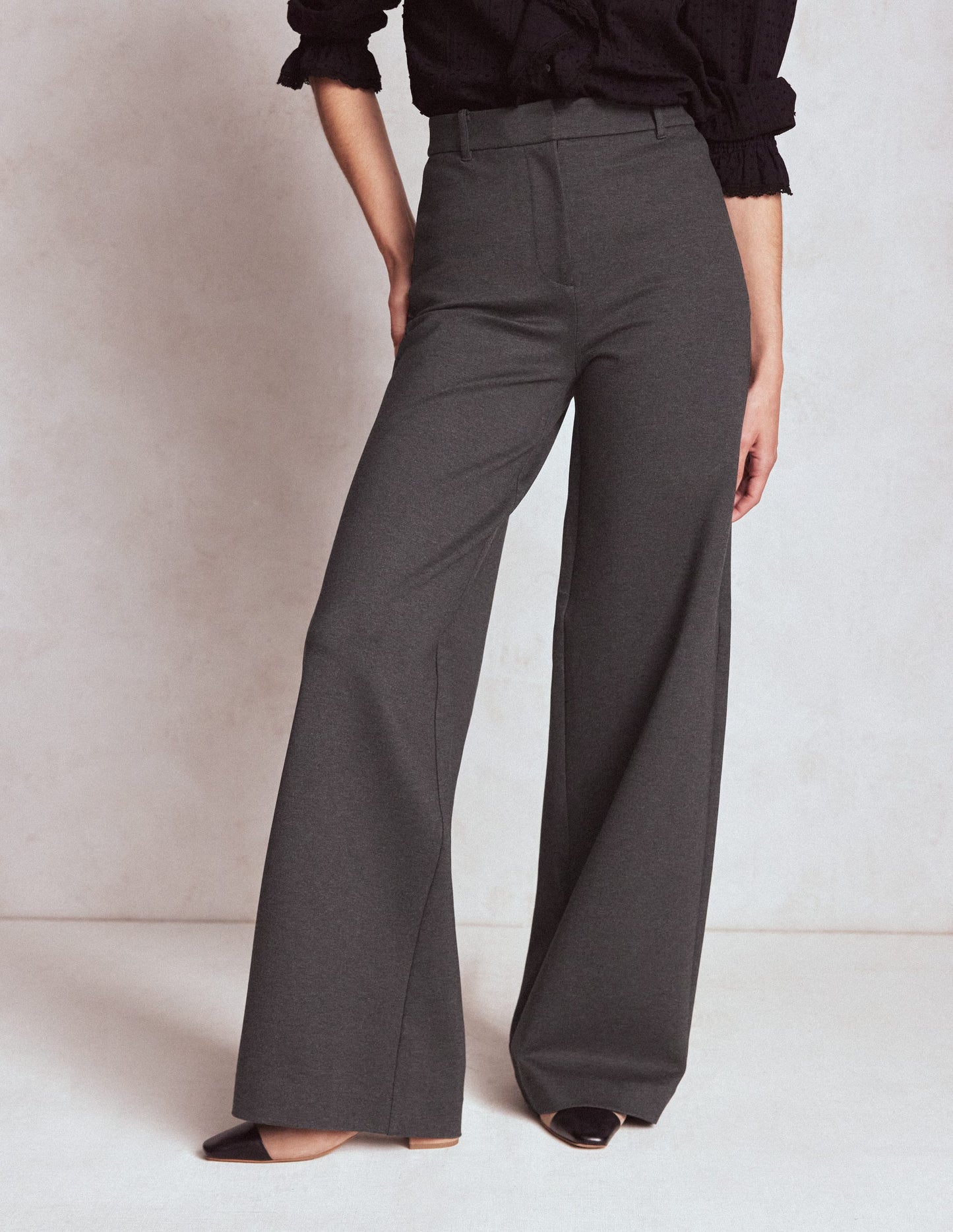 Belgravia Ponte Pants-Charcoal Grey