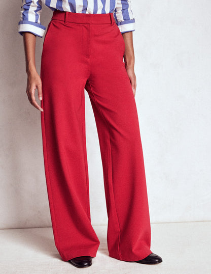 Belgravia Ponte Pants-Carmine Red-4