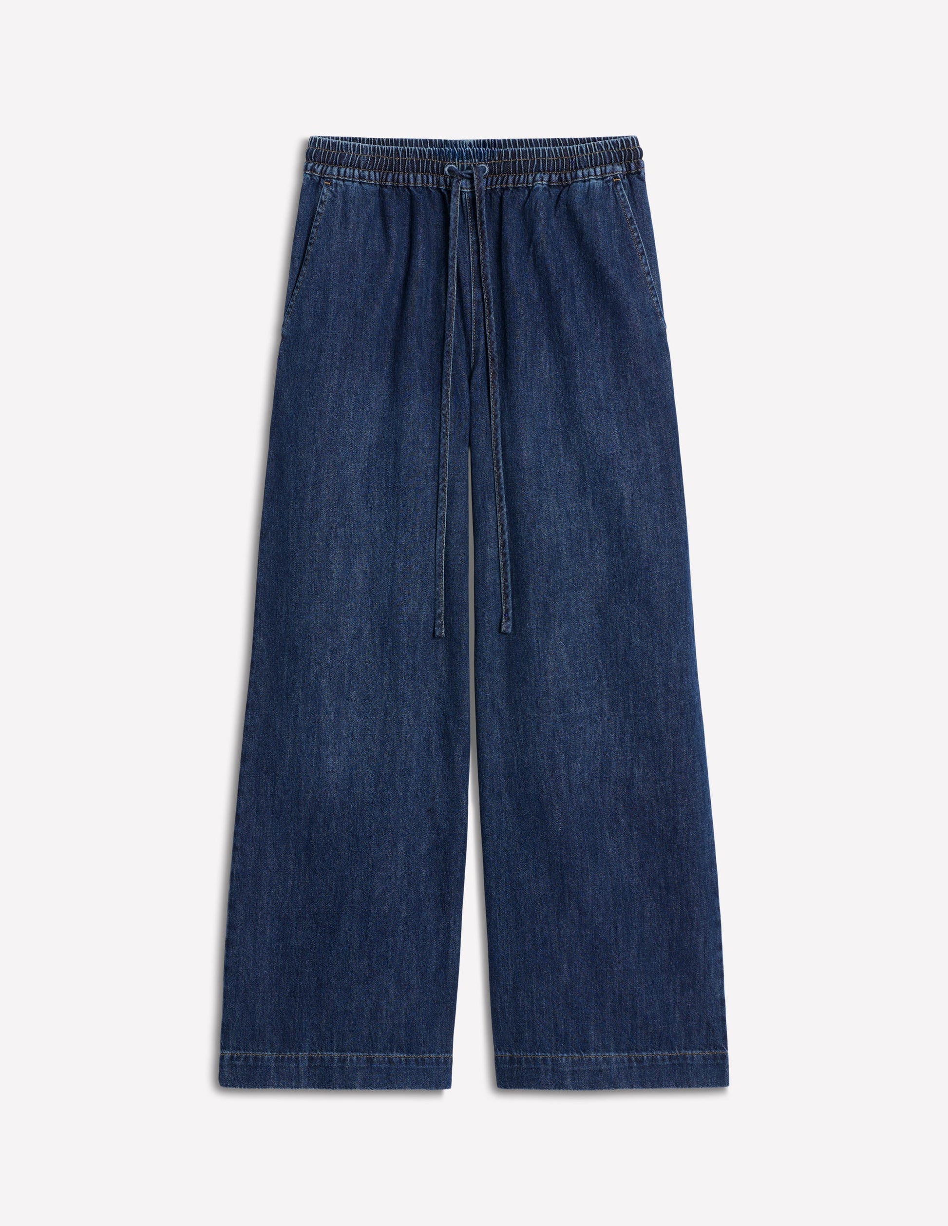 Drawcord Denim Pants-MID WASH-7