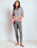 High Rise Jersey Leggings-Charcoal Marl