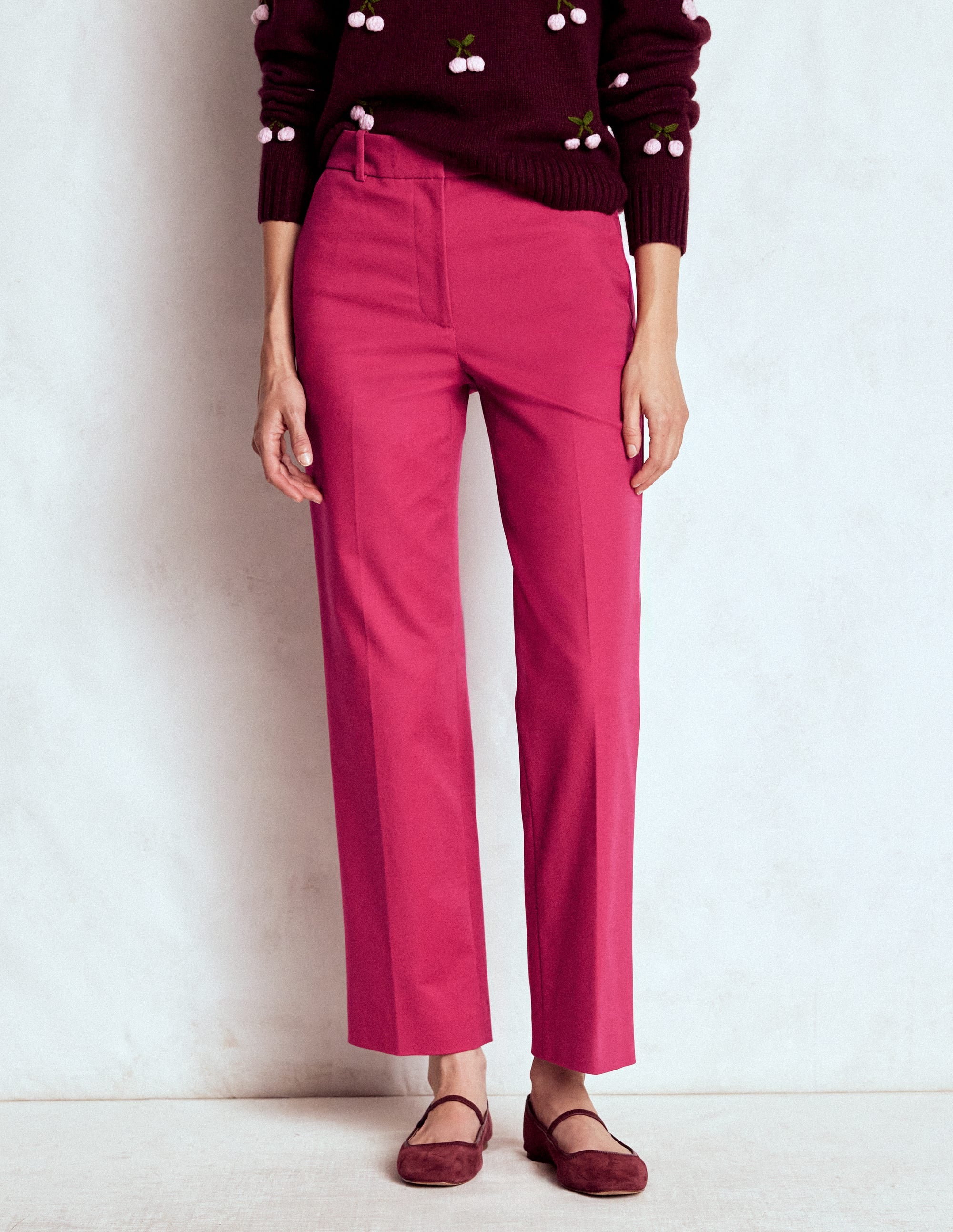 Canonbury Cotton 7/8 Pants-Bright Cherry - Image 4