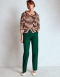 Canonbury Cotton Pants-Emerald Green