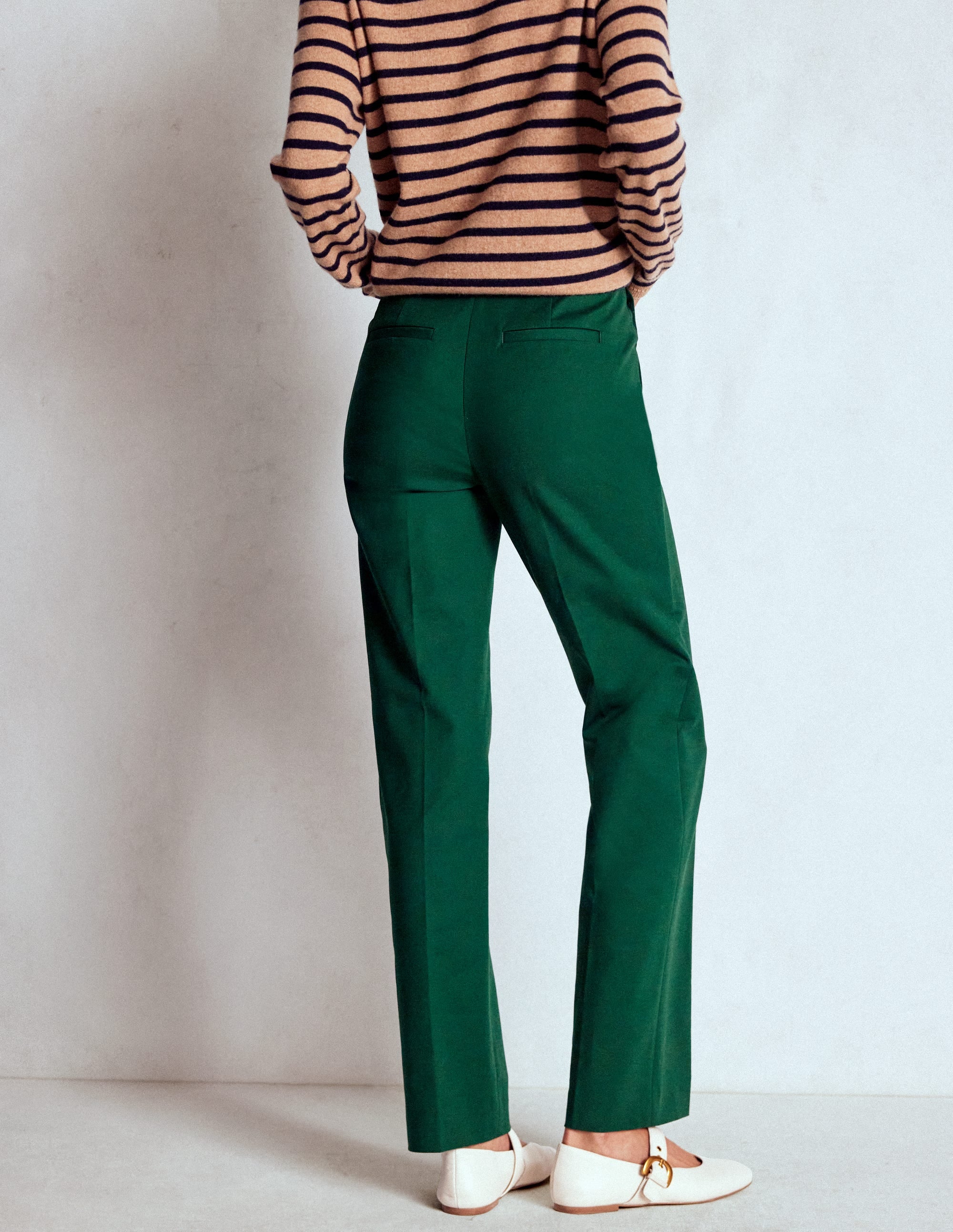 Canonbury Cotton Pants-Emerald Green - Image 3