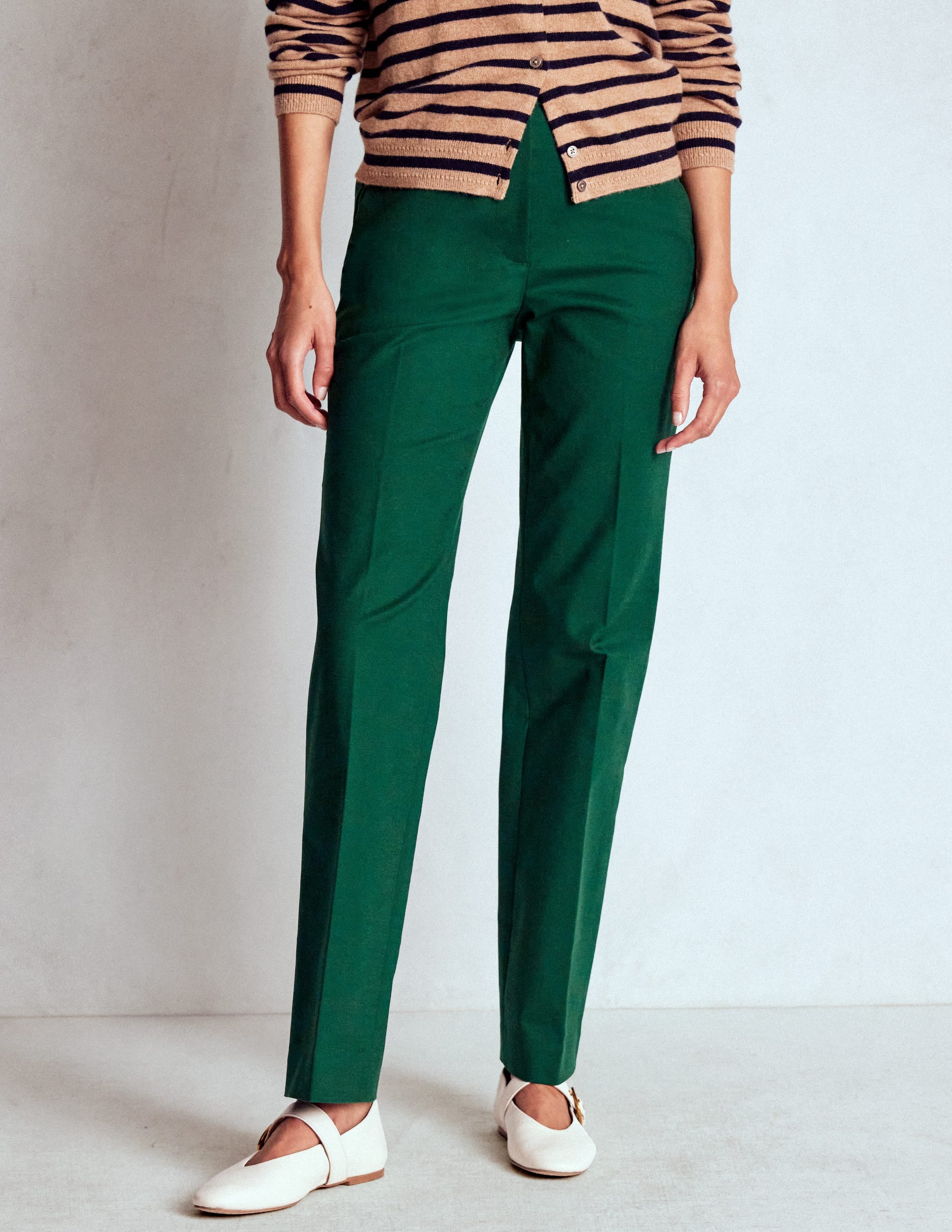 Canonbury Cotton Pants-Emerald Green - Image 4