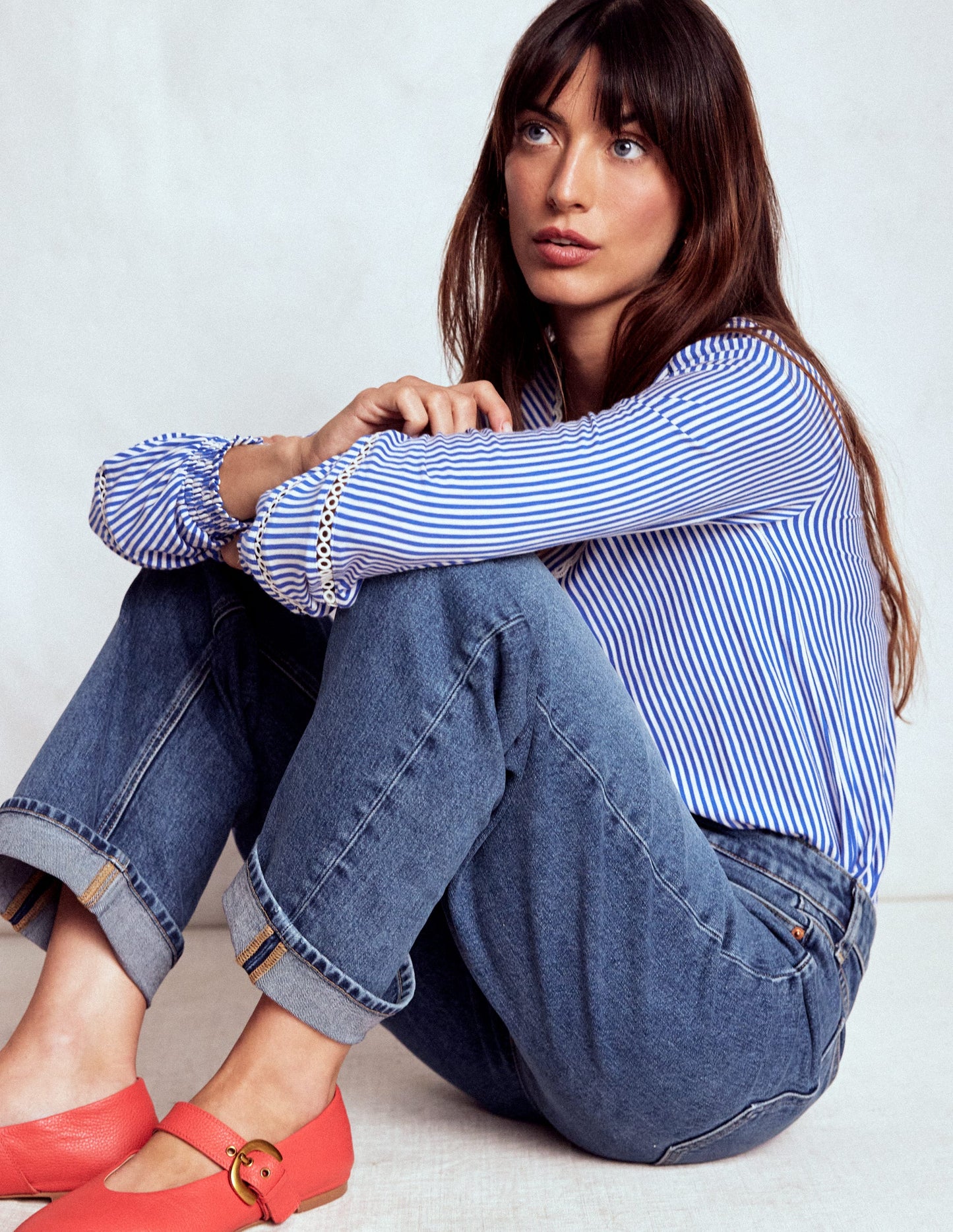 Mid Rise Straight Leg Jeans-Mid Vintage