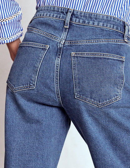 Mid Rise Straight Leg Jeans-Mid Vintage-2