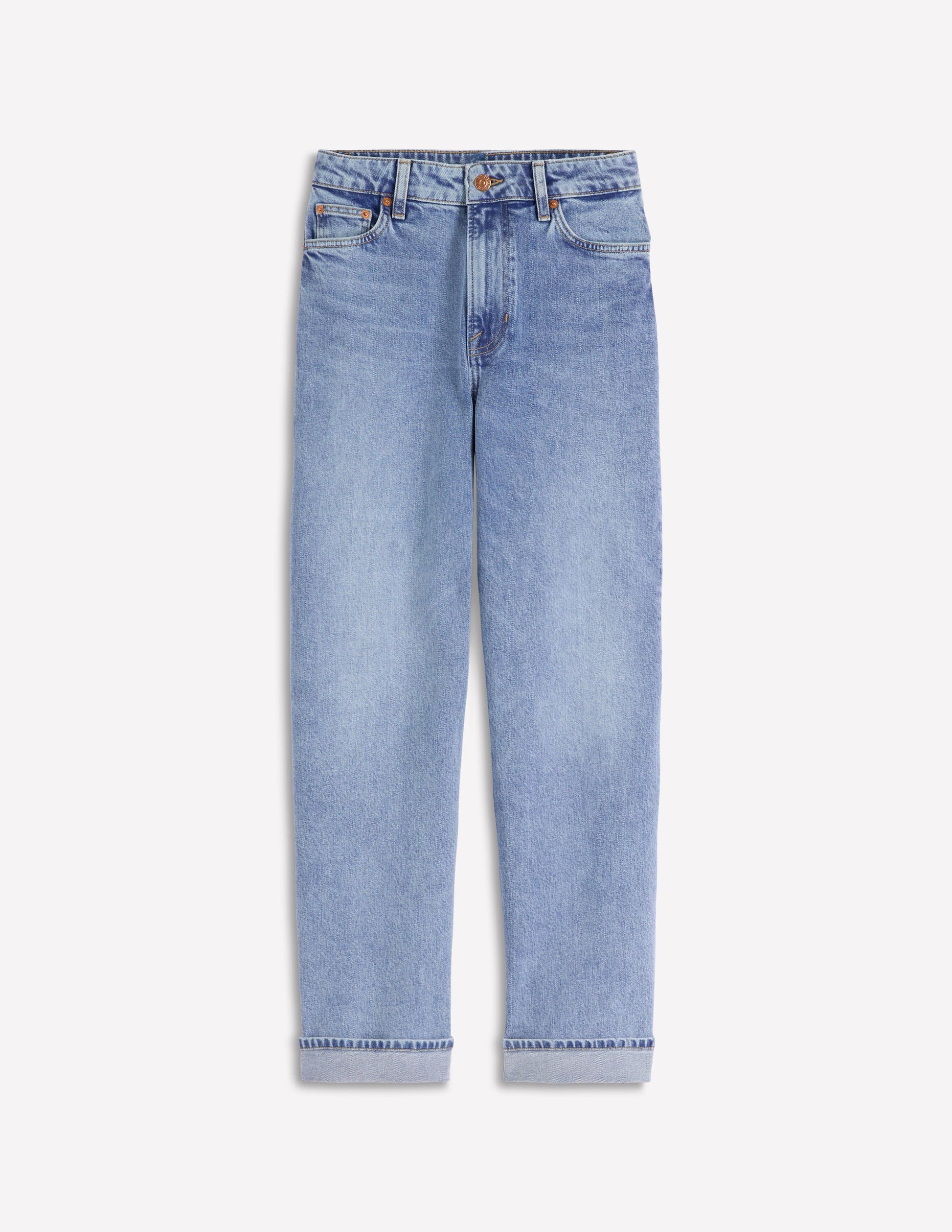 Mid Rise Straight Leg Jeans-Light Vintage-6