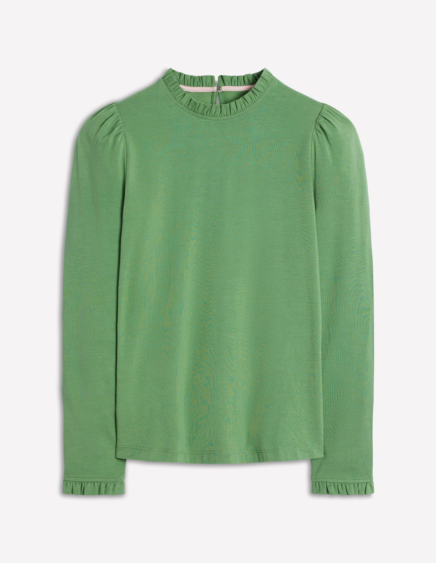 Supersoft Frill Detail Top-Newt Green
