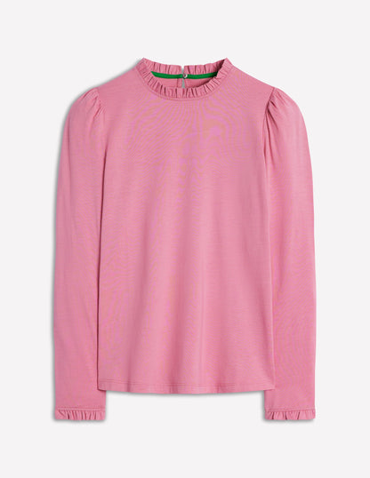 Supersoft Frill Detail Top-Formica Pink-4