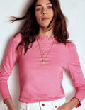 Supersoft Frill Detail Top-Formica Pink