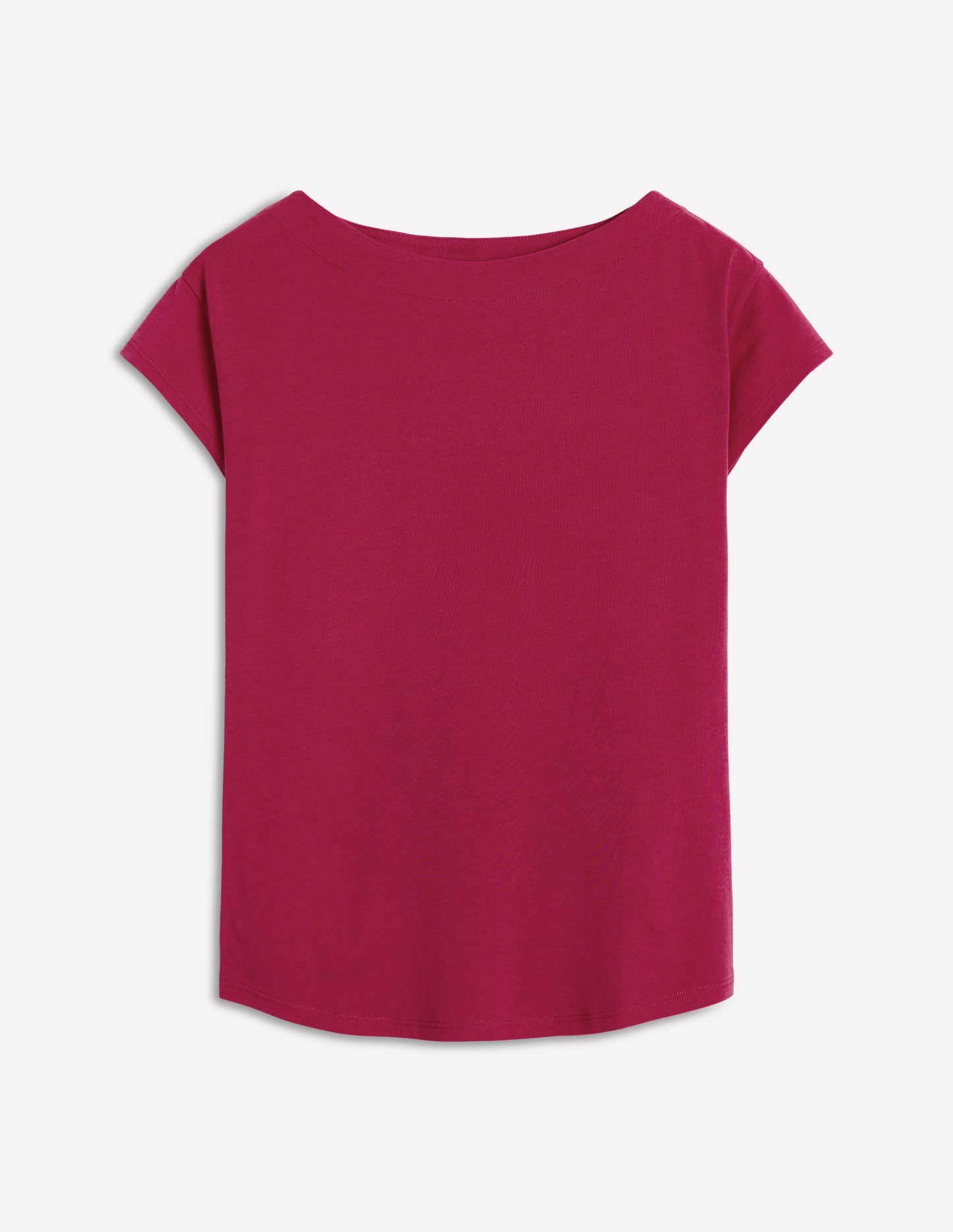 Supersoft Boat Neck T-Shirt-Burgundy Red