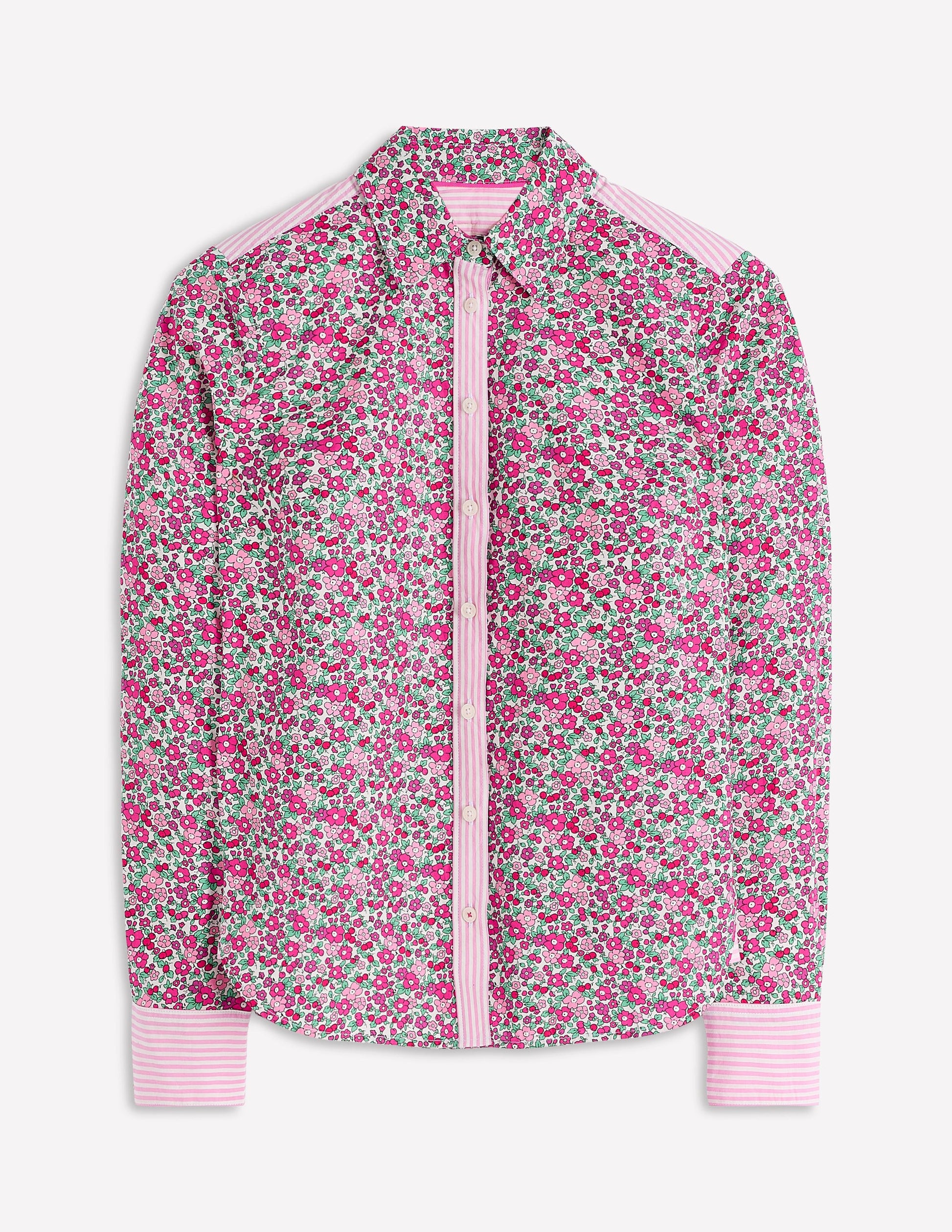 Sienna Cotton Shirt-Pop Pansy, Apple Blossom-7