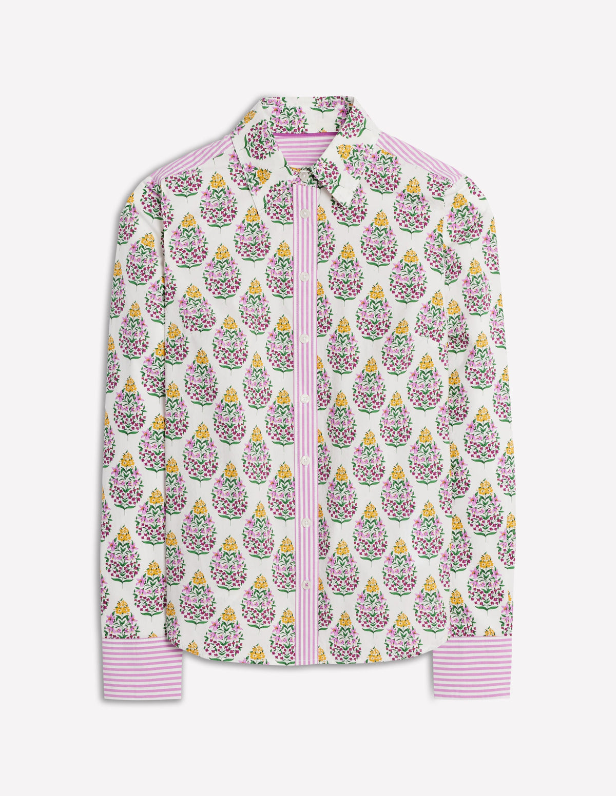 Sienna Cotton Shirt-Multi, Wildflower Bouquet - Image 6