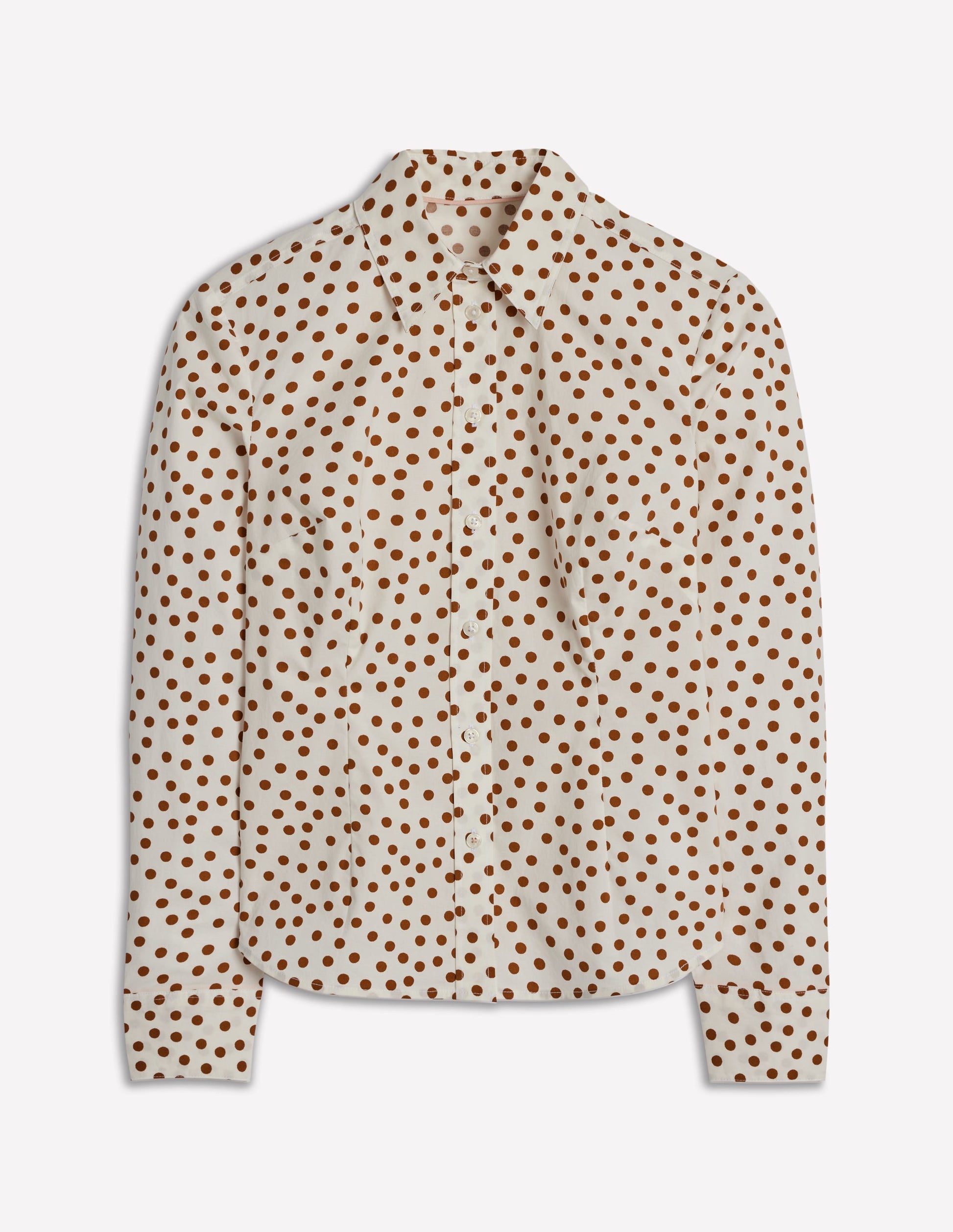 Saskia Stretch Cotton Shirt-Cognac, Painted Dot-5