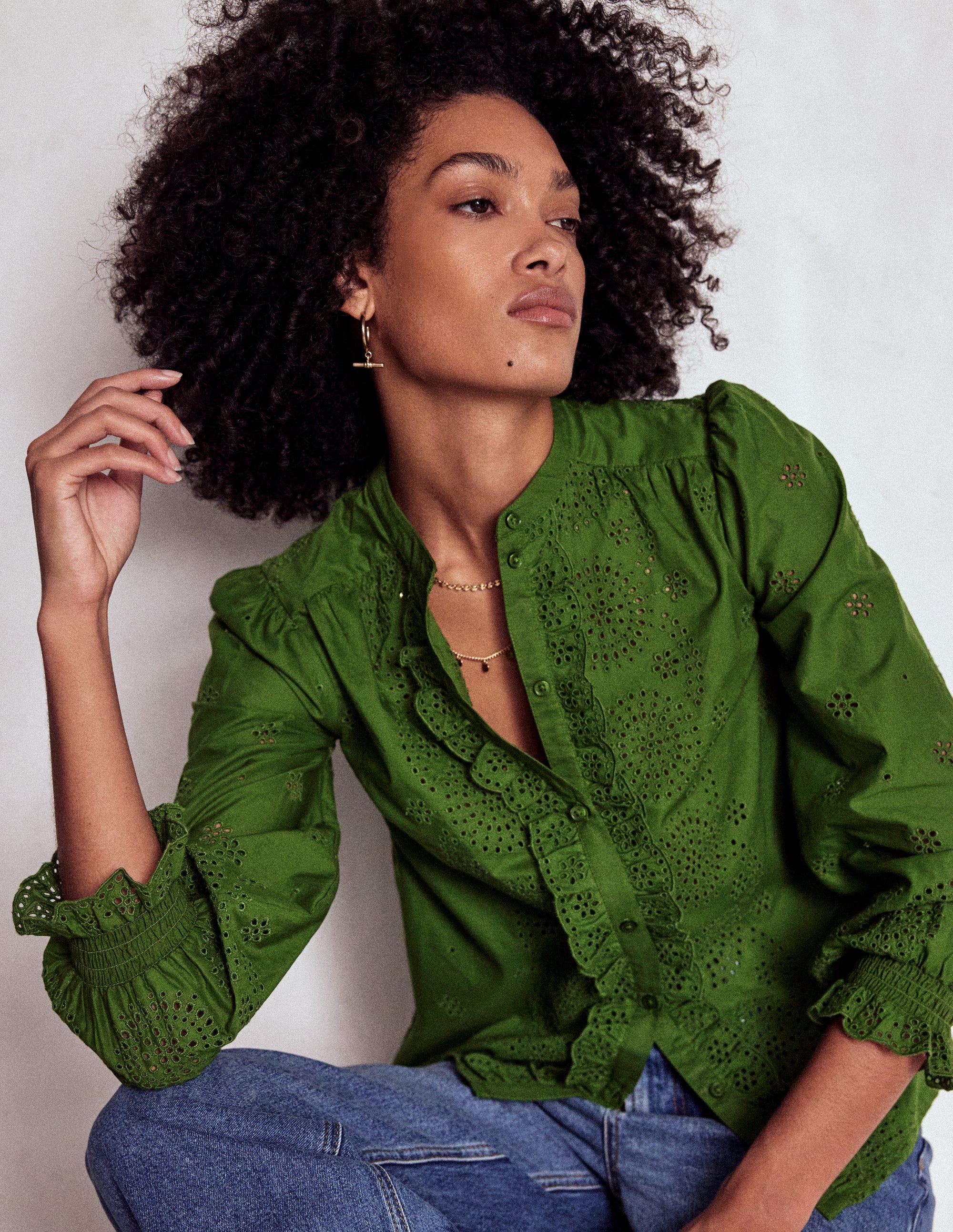 Alice Broderie Top-Promenade Green - Image 1