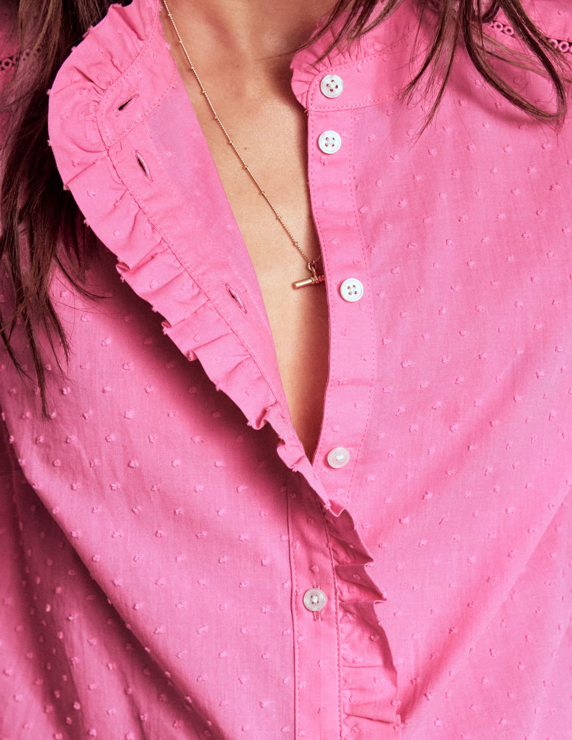 Helena Cotton Dobby Top-Rose Bloom | Boden USA