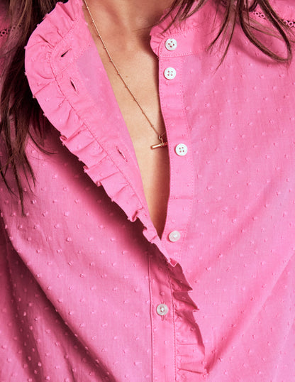 Helena Cotton Dobby Top-Rose Bloom-2