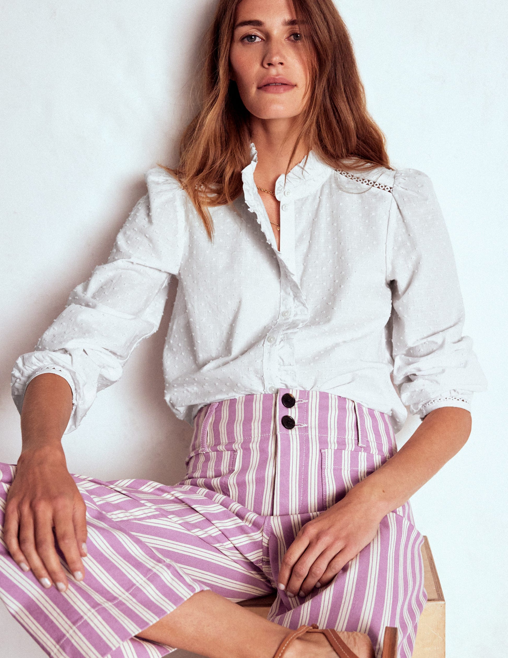 Helena Cotton Dobby Top-White-4