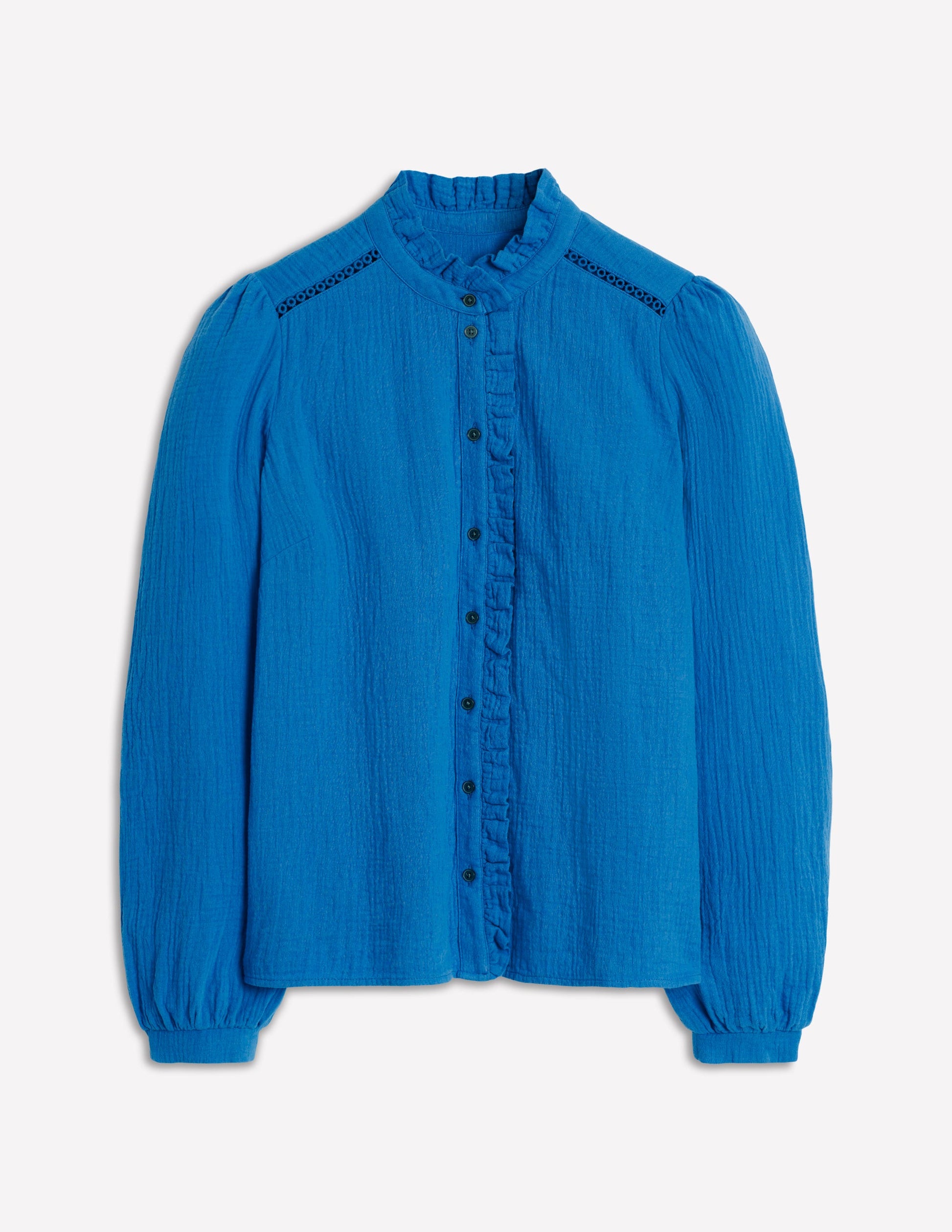 Helena Double Cloth Top-Kingfisher Blue-5