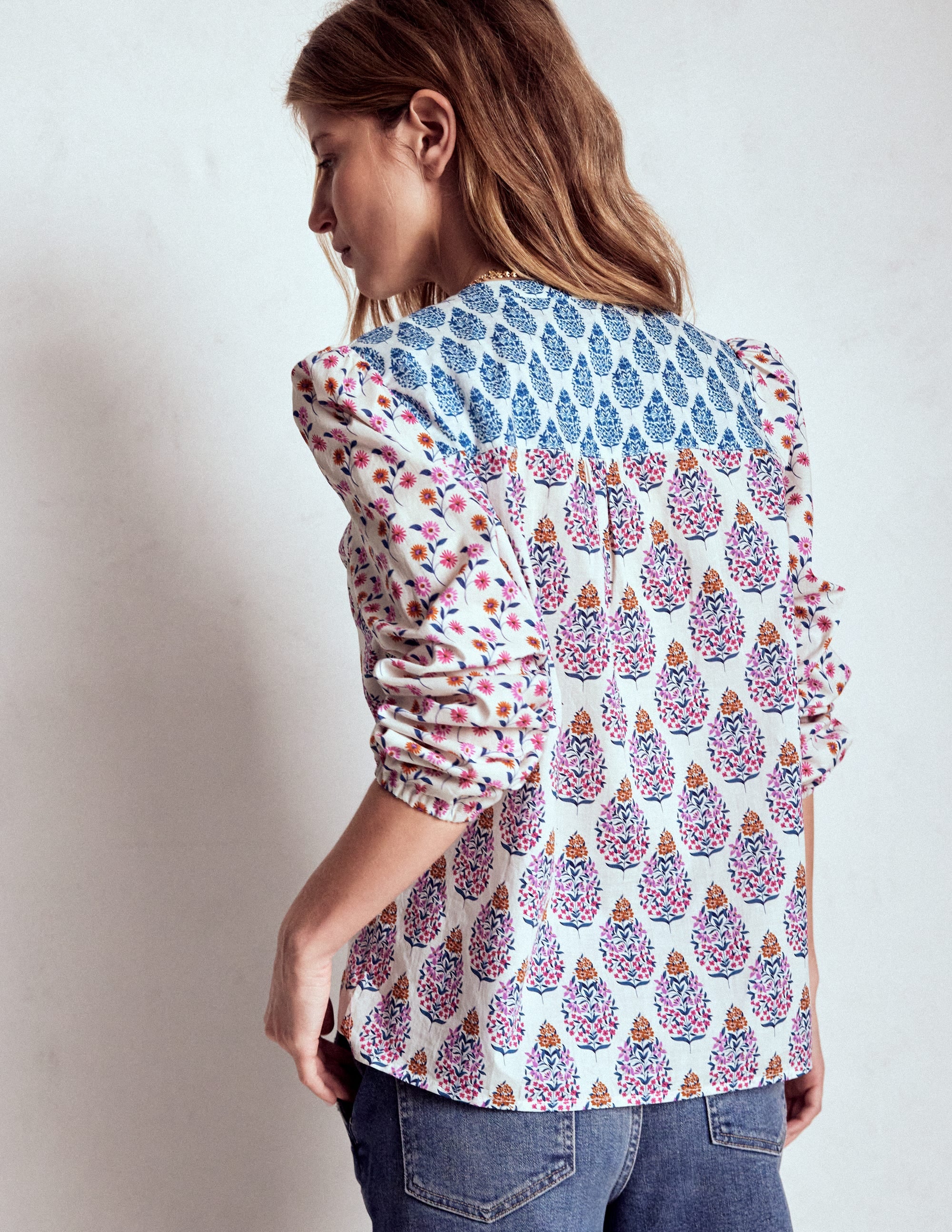 Corrine Cotton Top-Multi, Wildflower Bouquet - Image 3