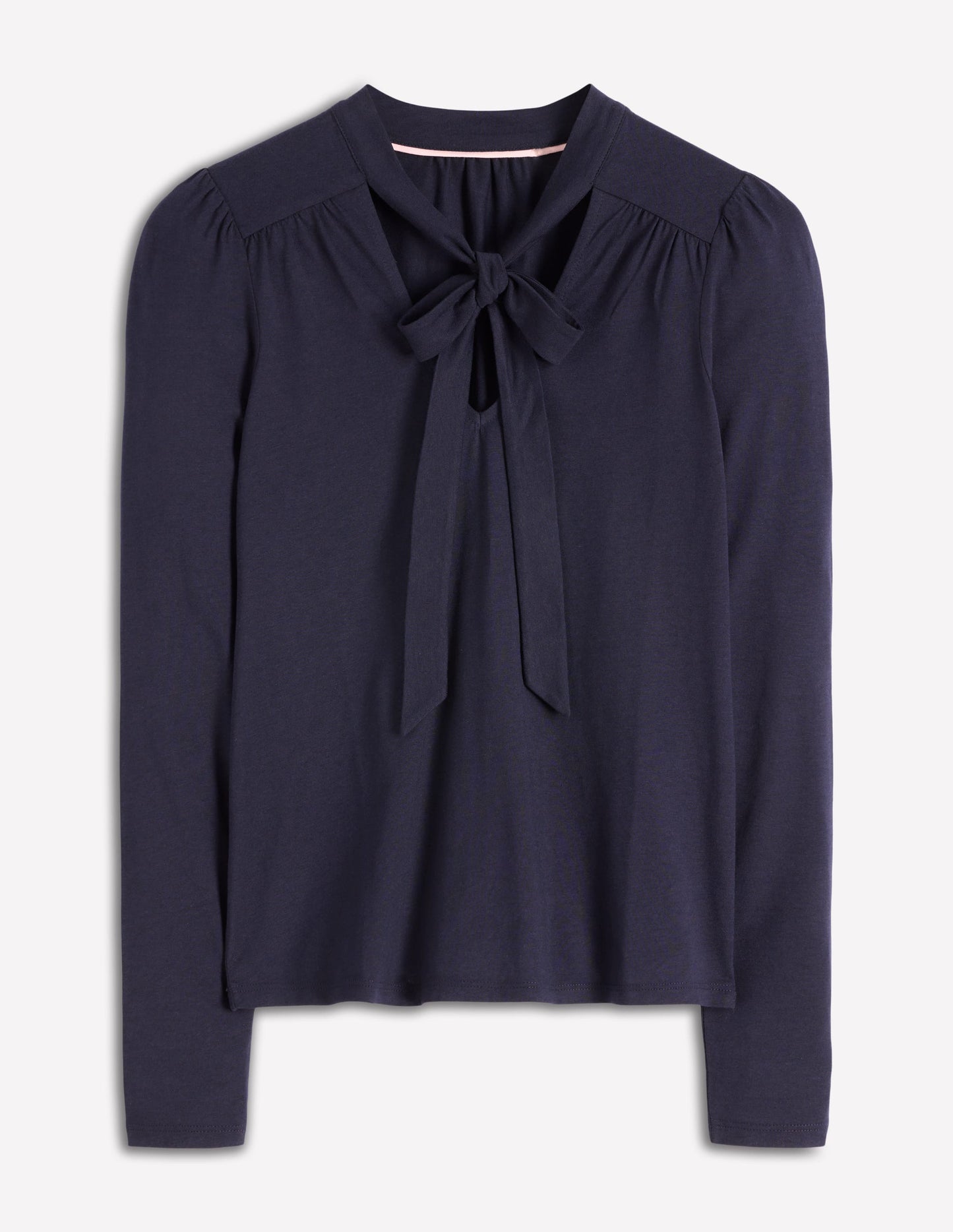 Tie Neck Supersoft Top-Navy