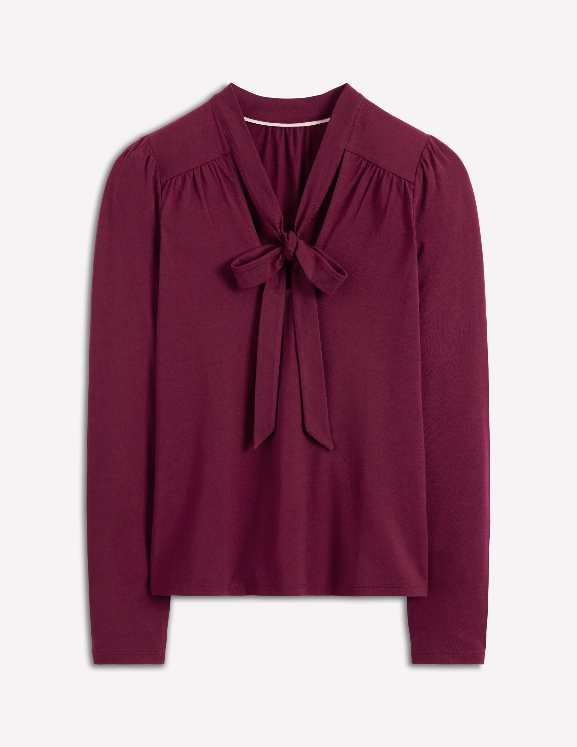 Tie Neck Supersoft Top-Deep Wisteria - Image 5