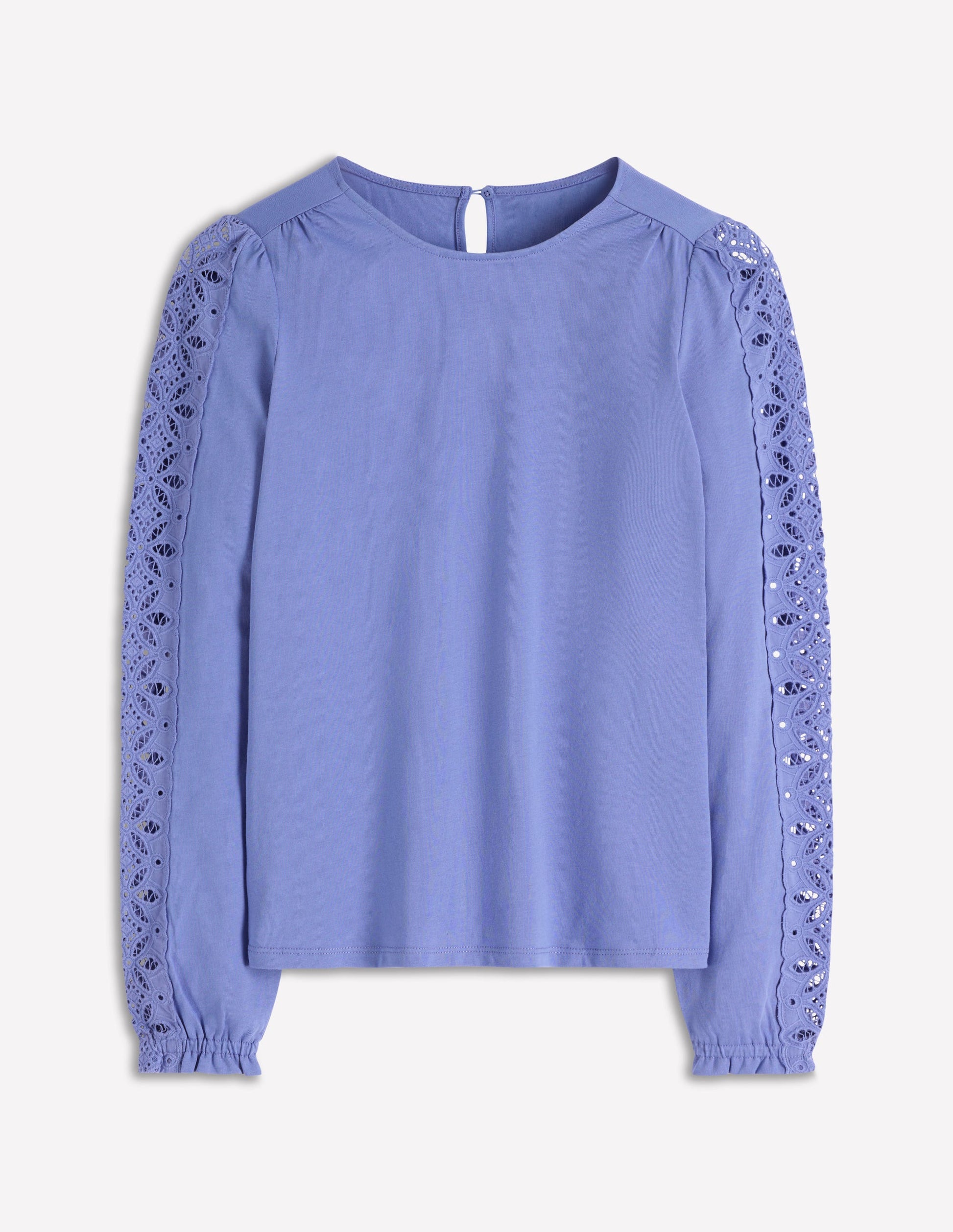 Scarlett Broderie Trim Top-Soft Blue-4