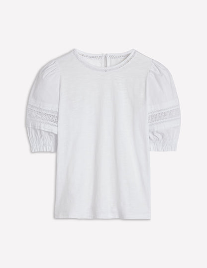 Lottie Puff Sleeve Top-White-6