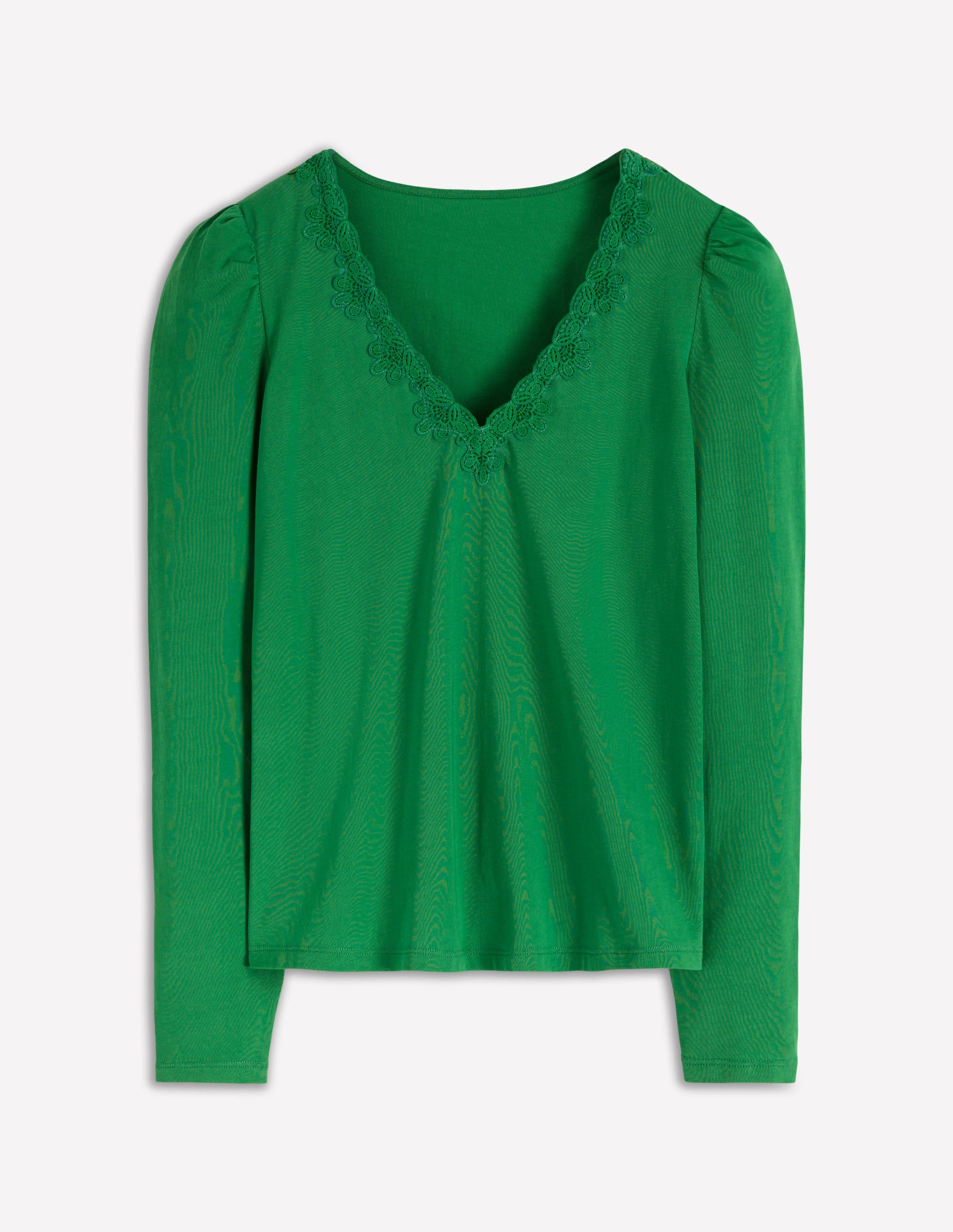 Supersoft V- Neck Trim Top-Highland Green - Image 5