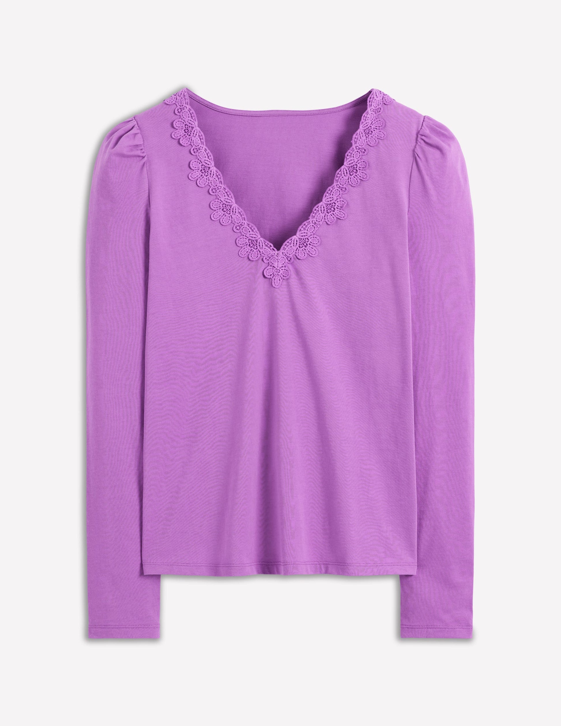 Flora Lace V-neck Top-Amethyst Purple-5