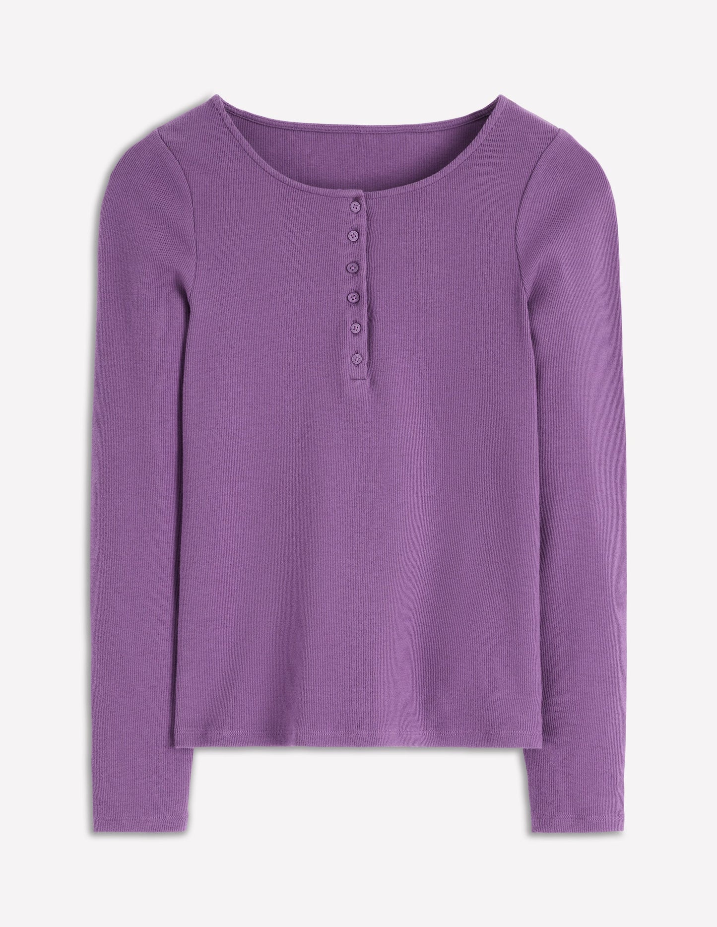 Rib Henley-Mystical Purple