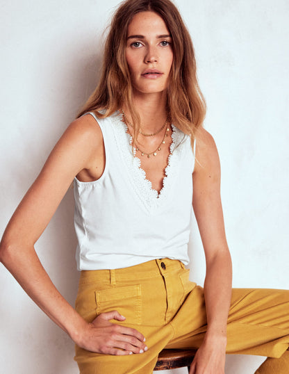 Flora Lace Trim Vest-White-4