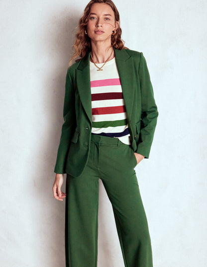 Marylebone Ponte Blazer-Hunter green-1