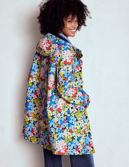 Wells Waterproof Hooded Coat-Multi, Flowerbed Cluster-2