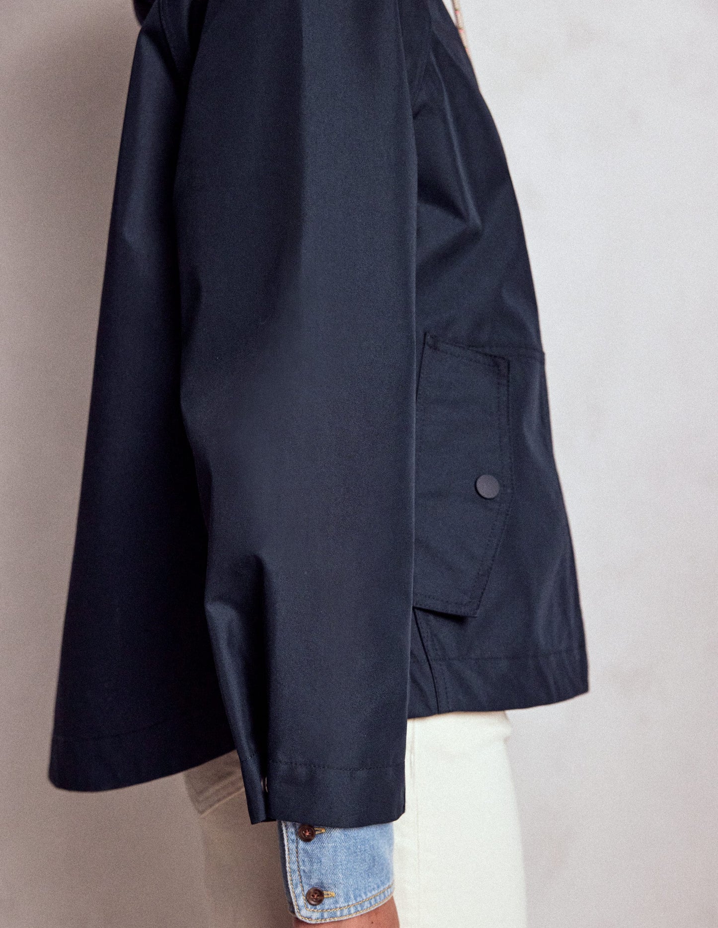 Lightweight Rain Mac-Navy