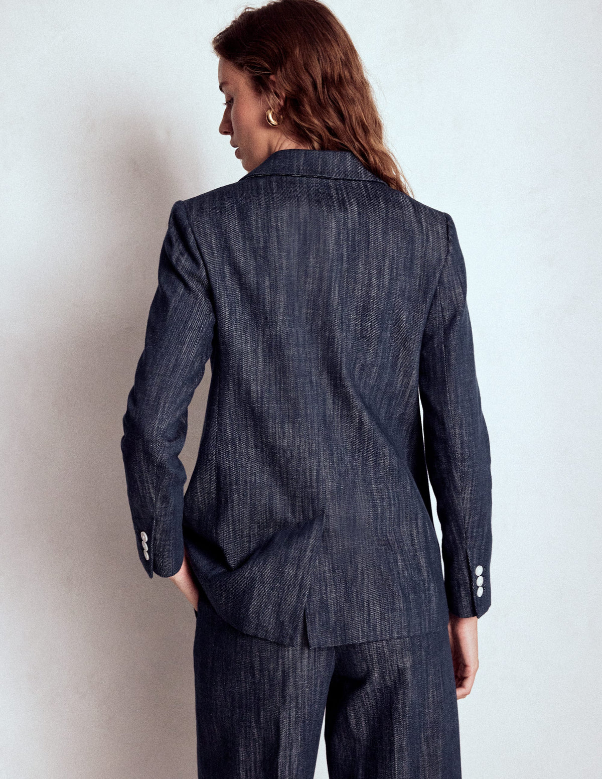 Woodbridge Twill Blazer-Navy, Indigo - Image 3