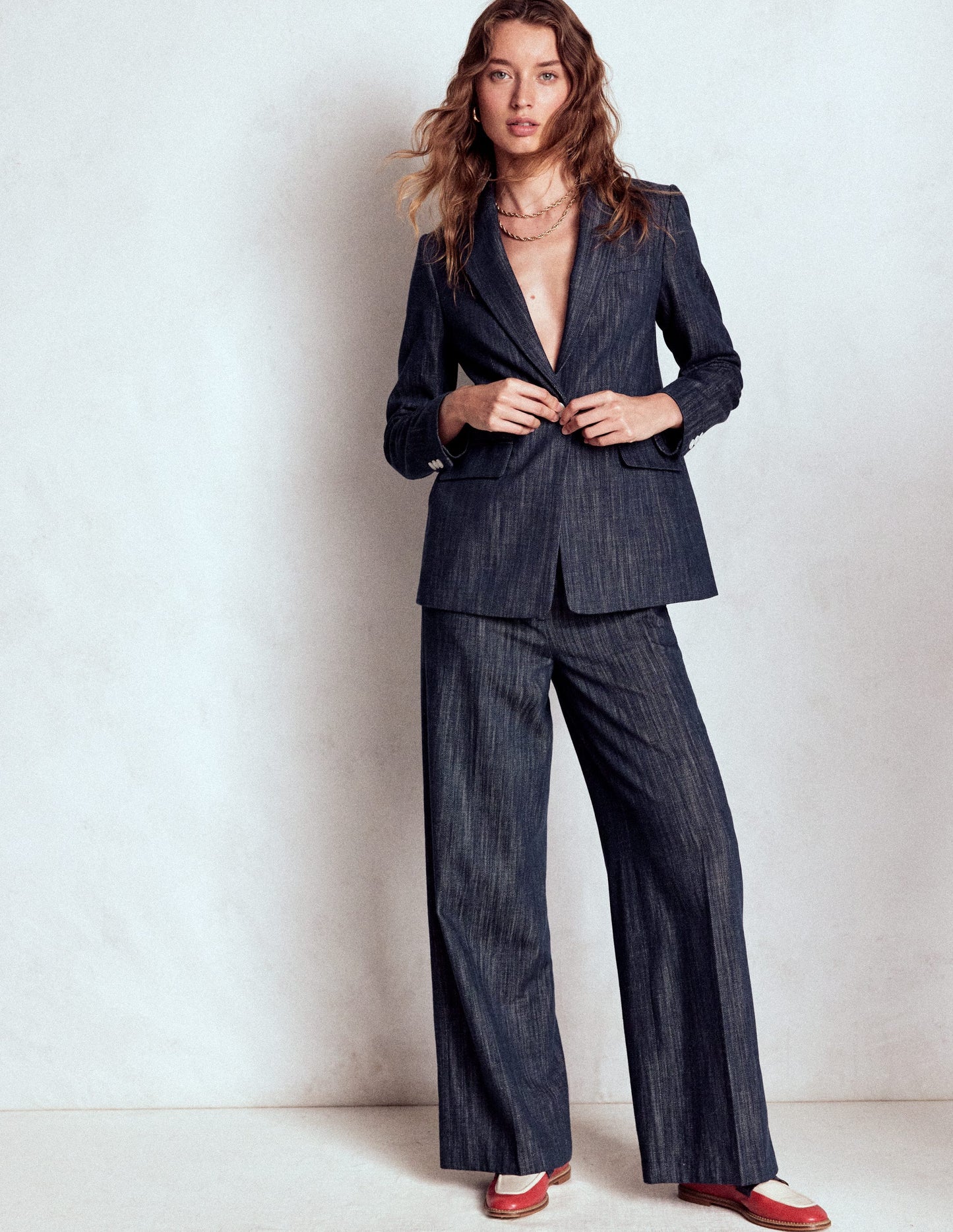 Woodbridge Twill Blazer-Navy, Indigo