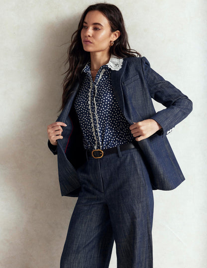 Woodbridge Twill Blazer-Navy, Indigo-8