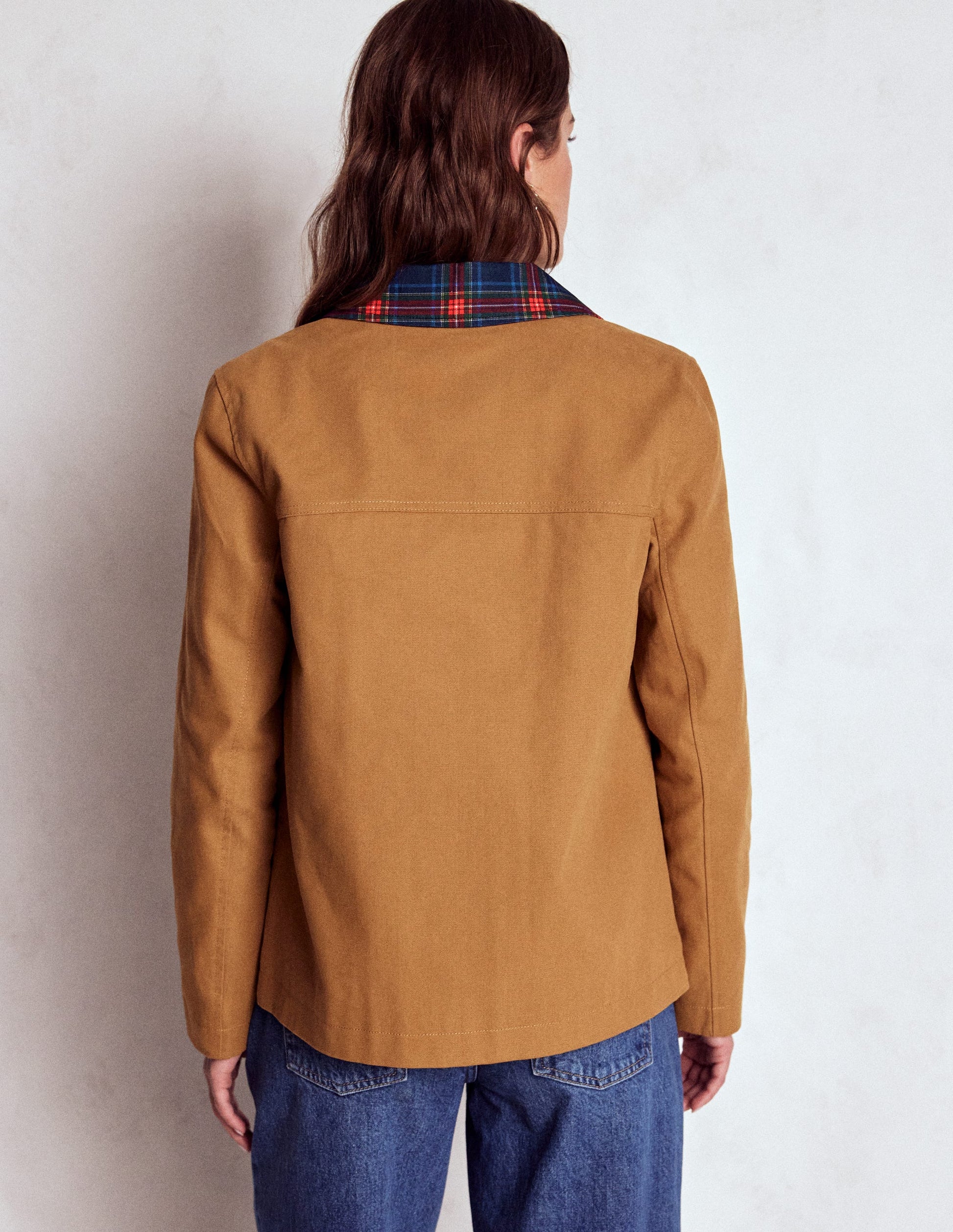 Canvas Barn Jacket-Hazelnut Brown, Check-3