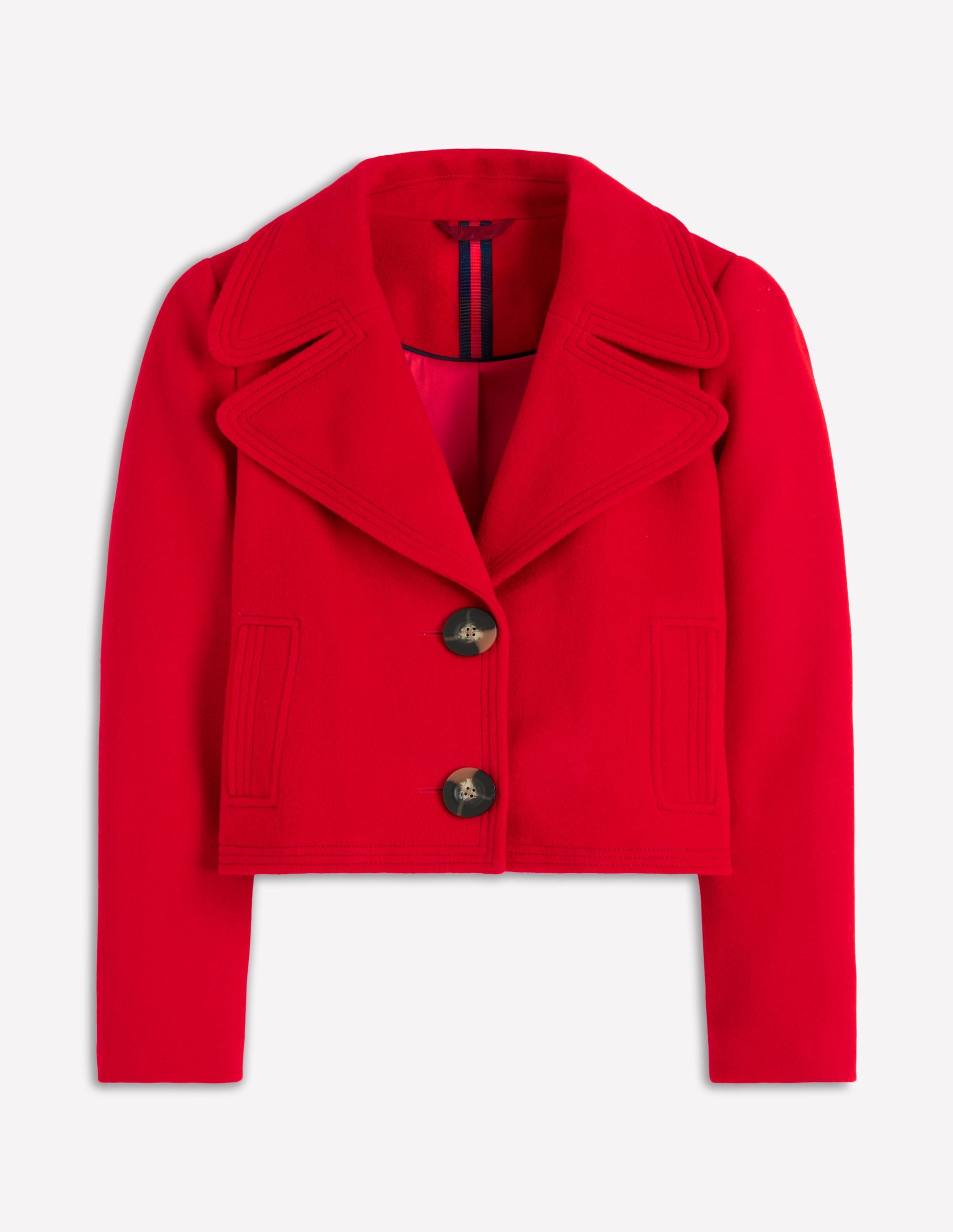 Topstitch Jacket-Poppy Red | Boden USA