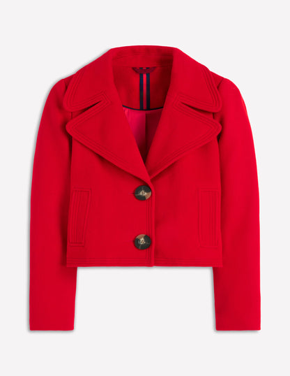 Topstitch Jacket-Poppy Red-6