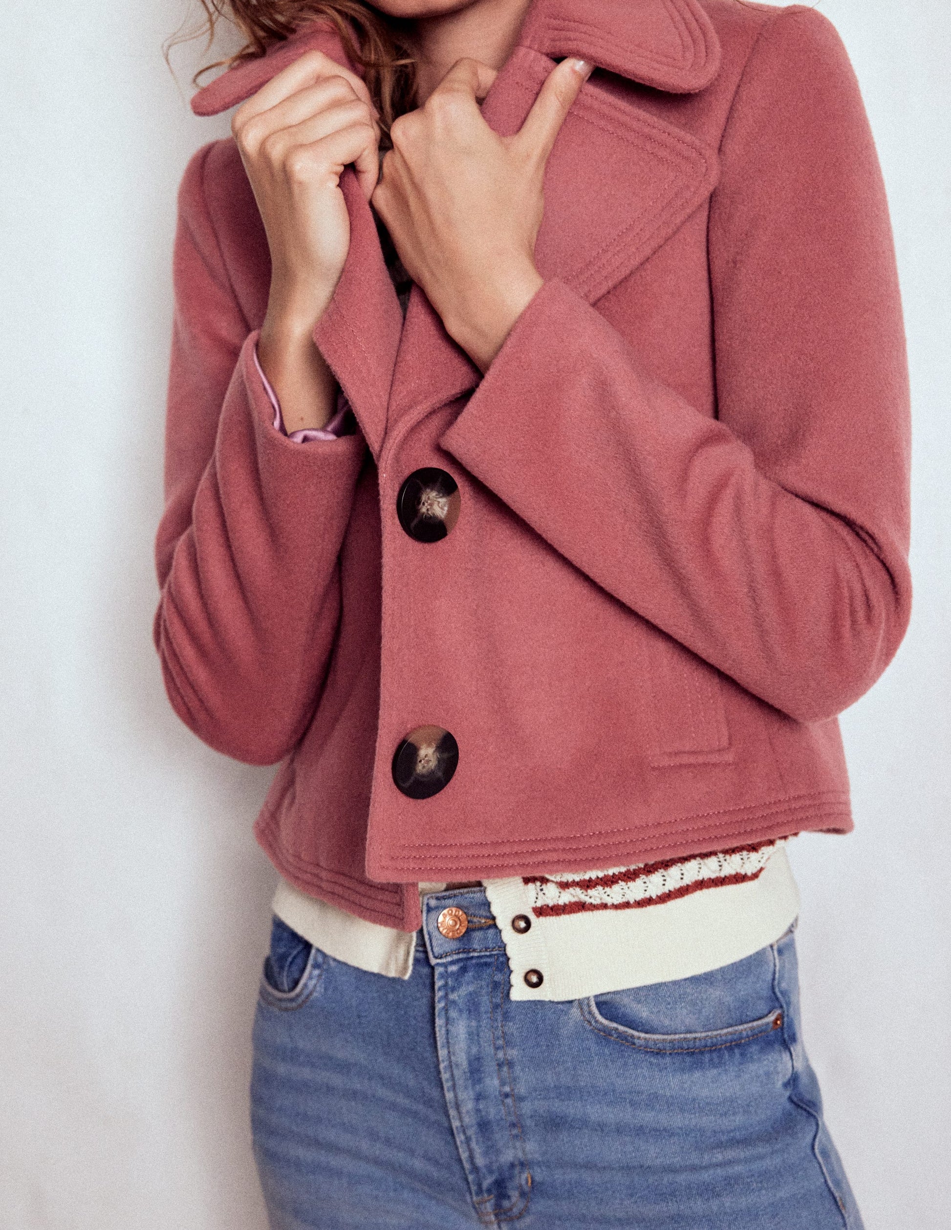Topstitch Jacket-DUSTY PINK-2