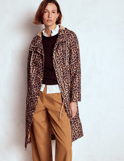 Longline Rain Mac-Multi, Cheetah Pop-1